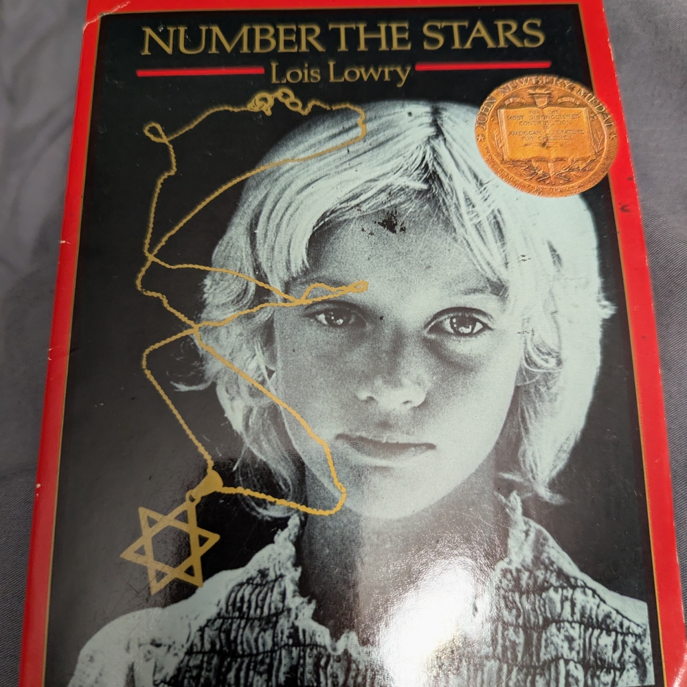 Number the Stars by Lois Lowry - Red and Black Cover